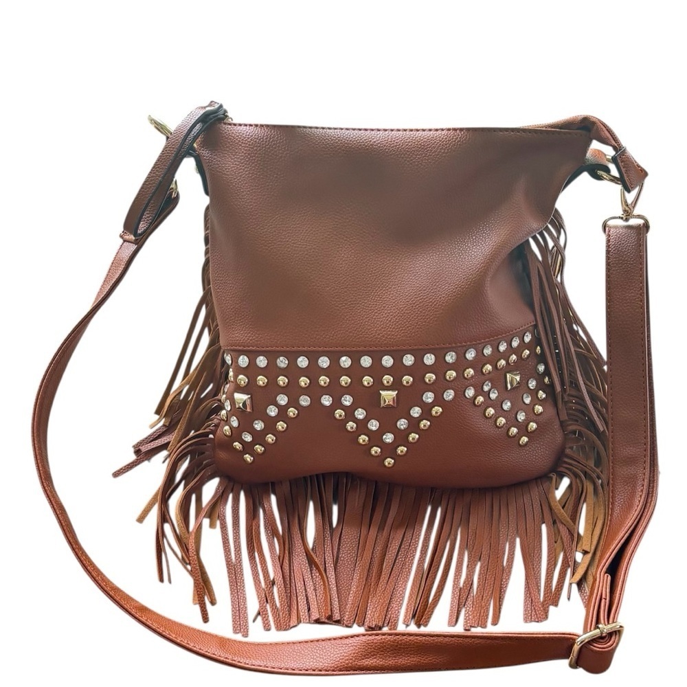 latique handbag Festival Boho Bohemian Fringe Hardwear Crossbody Satchel Bag